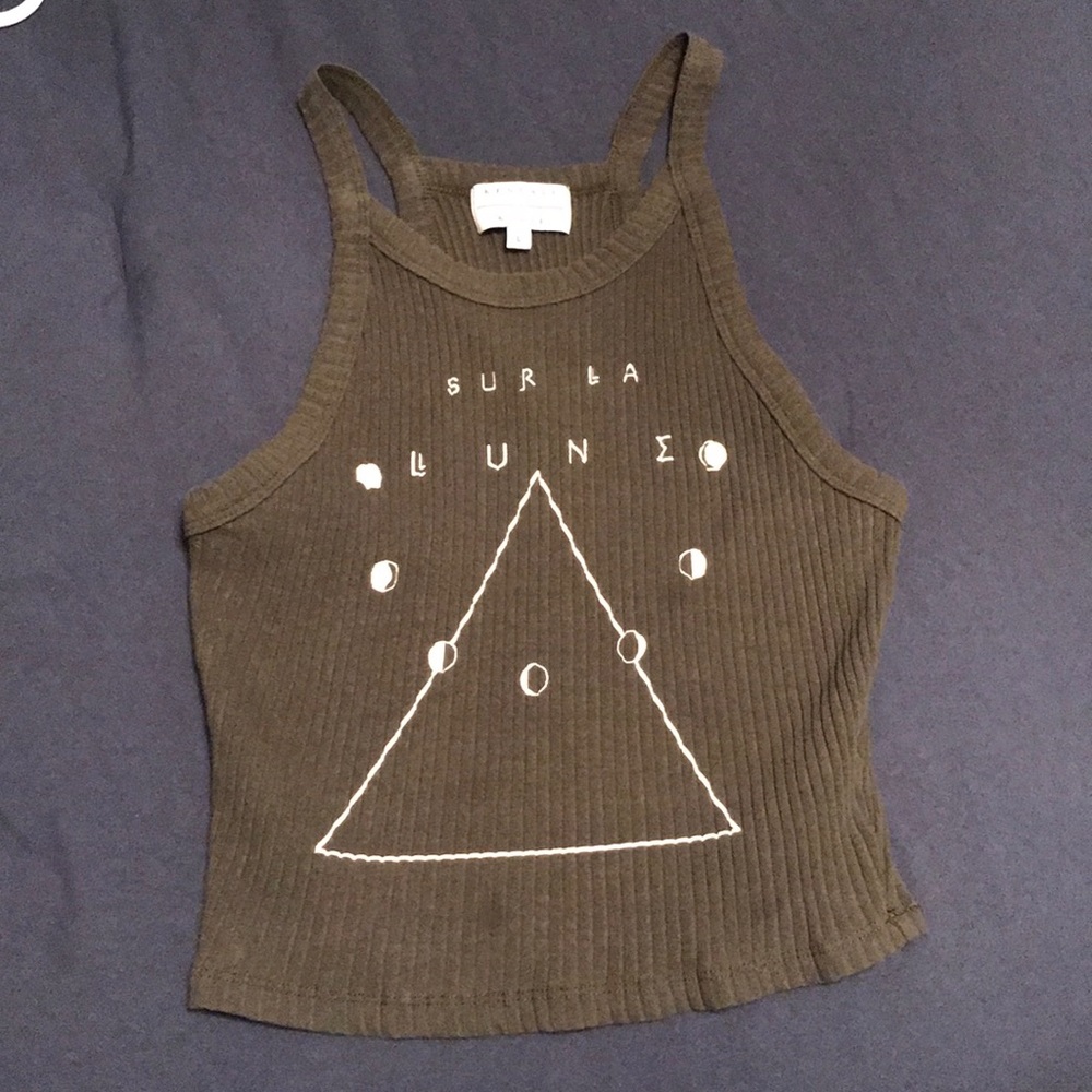 Pac Sun Kendal + Kylie army green Crop Top